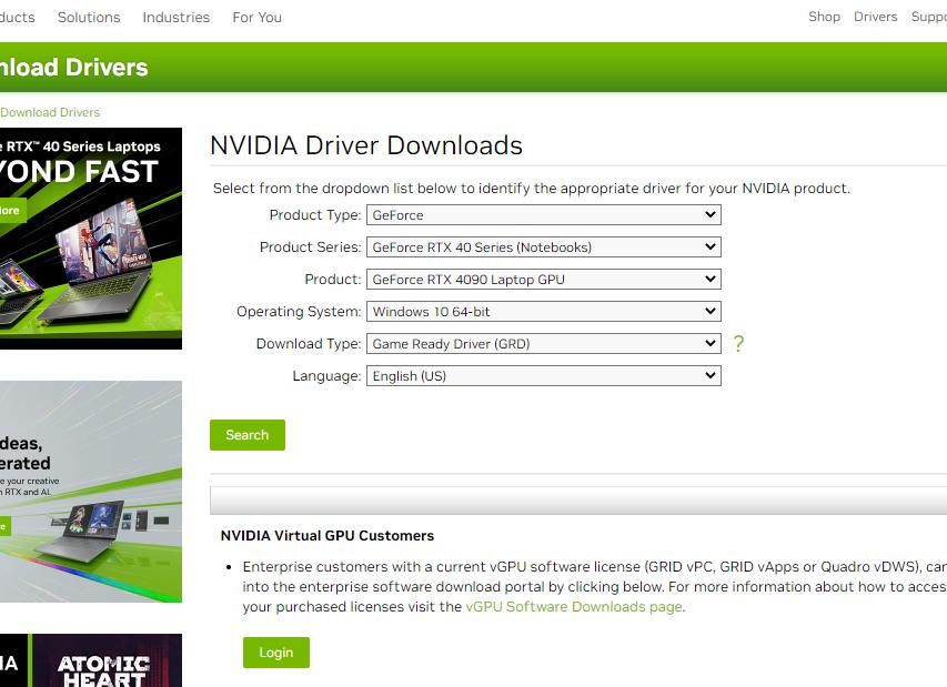 Cкачать драйвера на видеокарту Nvidia
